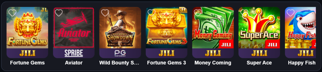 Games in PkrSpin Game