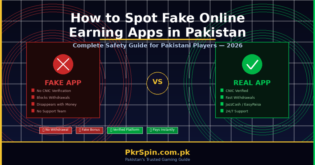 How to Spot Fake Online Earning Apps in Pakistan — 2026 Guide